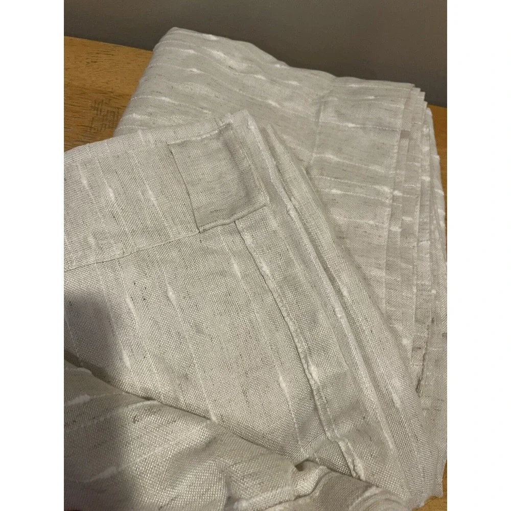 2 Ralph Lauren Linen Sheer Panels Window Curtains 52 X92